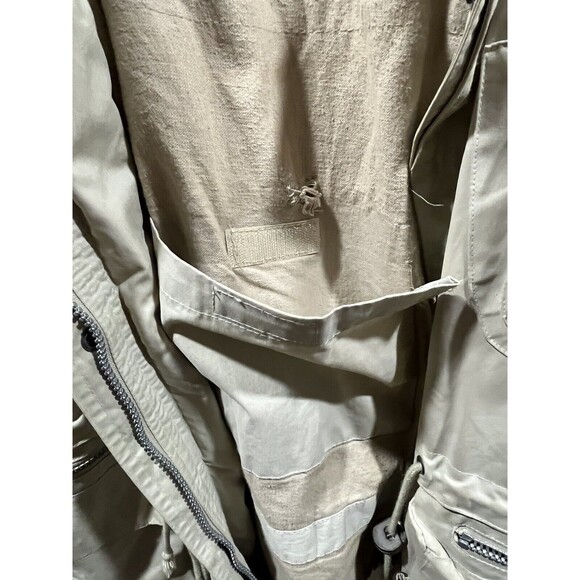 Vintage 90s Structure Jacket Barn Ranch Safari Anorak Coat Pockets Men Medium - Picture 6 of 11